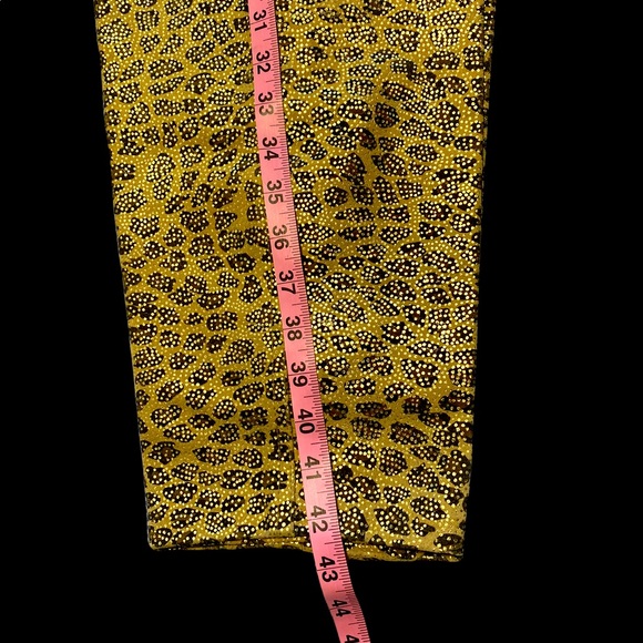 🎉HP🎉 NWT CEDARS Gold & Black Metallic Animal Print Lined Leather Pants Size 12 - Picture 16 of 16